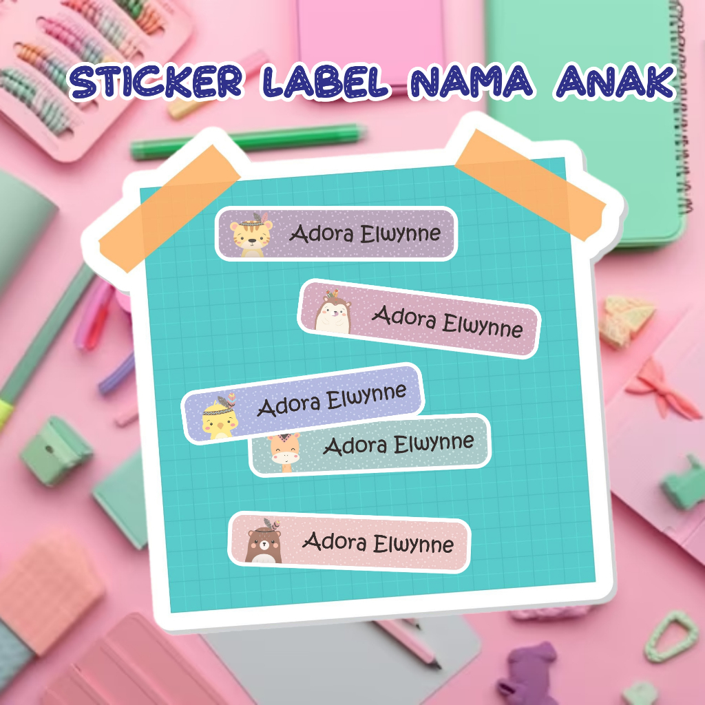 

Stiker Label Nama Waterproof / Sticker / Peralatan Sekolah / Perlengkapan / Botol Minum / Pensil / Tempat Makan / Bolpoin / Spidol / Buku / Penggaris