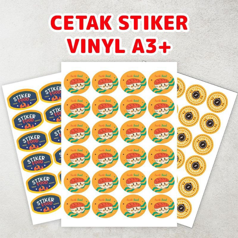 CETAK STICKER A3+ ( KISS CUT )