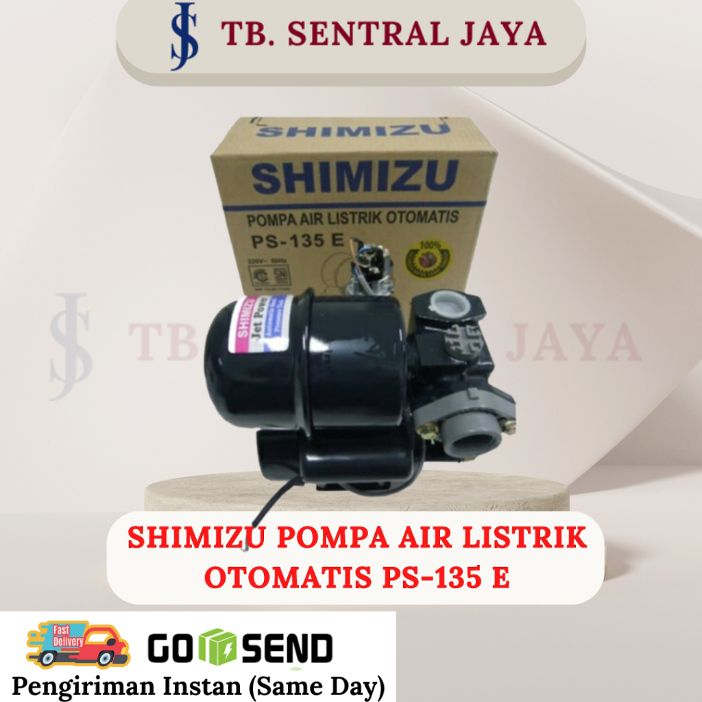 Pompa Air Listrik Otomatis Shimizu PS 135 E/Mesin Pompa Air Sumur Dangkal Shimizu