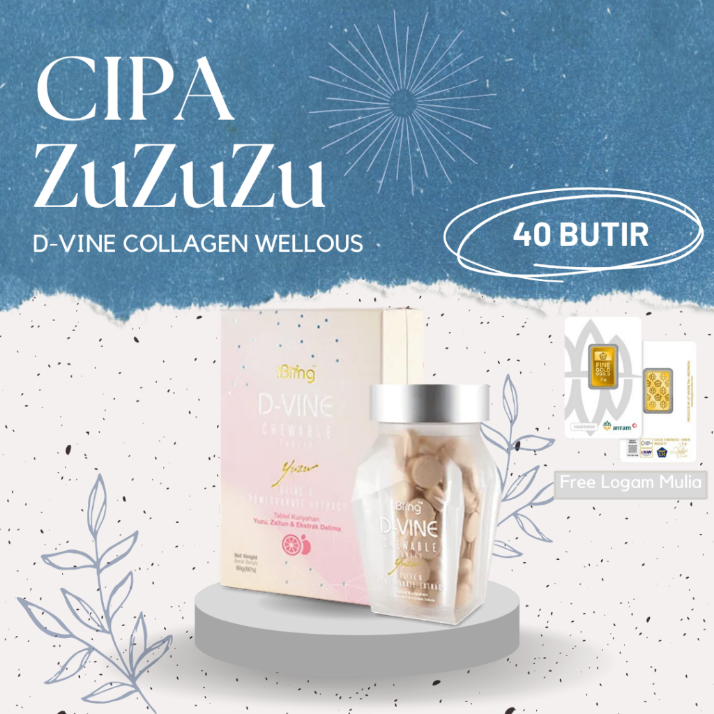 40 BUTIR ECER - DVINE COLLAGEN 100% ORI Collagen no.1 by iBling Wellous D-vine collagen pemutih waja