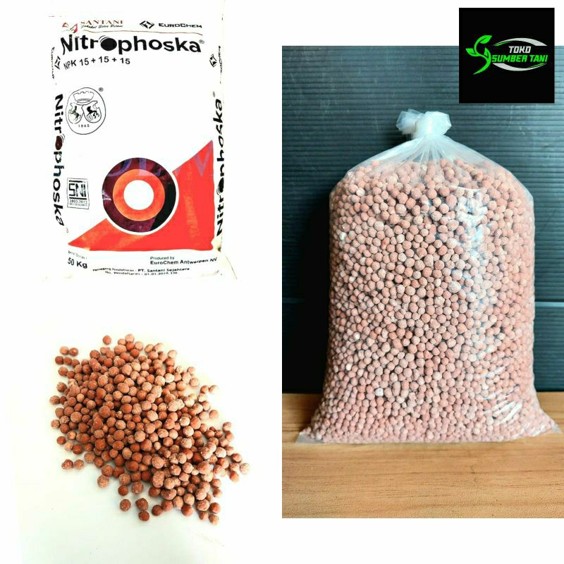 Pupuk NPK BASF 15-15-15 BELGIA 1kg Repack Daun Akar Buah