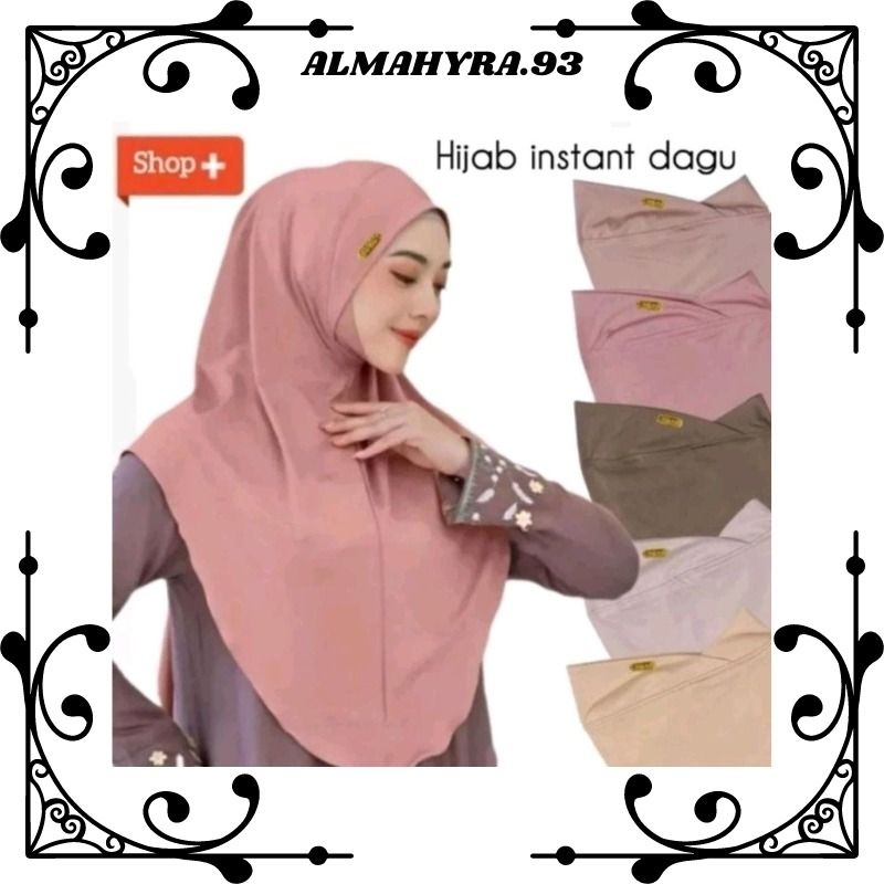 Hijab Dagu Jilbab Instan Malay  Non Pet  Bergo Dagu