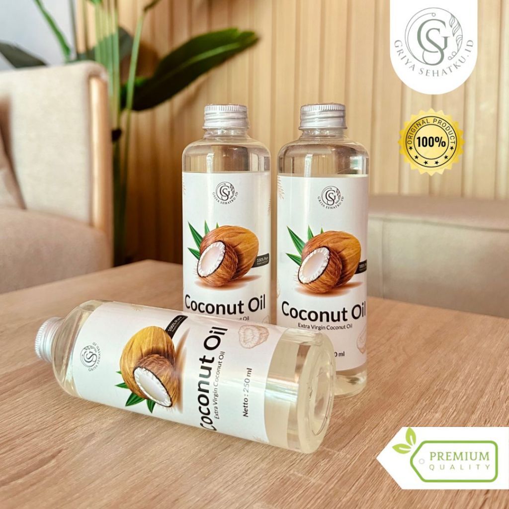 

VCO premium by griya sehatku.id 250ml 100 % minyak kelapa murni fresh dan organik