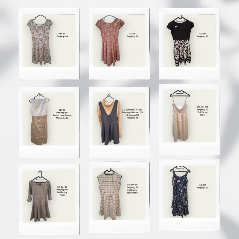 Long Dress Vintage Korean Terusan Panjang Midi Dress