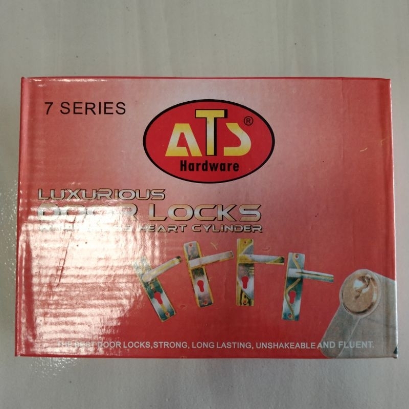 ATS Kunci Pintu Silinder Kecil warna silver silinder kuningan