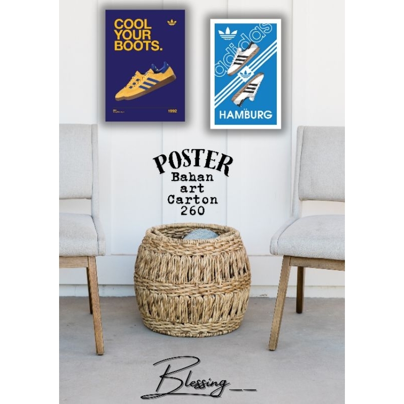 CASUAL POSTER A3/CASUAL/ADIDAS HAMBURG/ADIDASRIDE/GARIS3/HIASAN DINDING