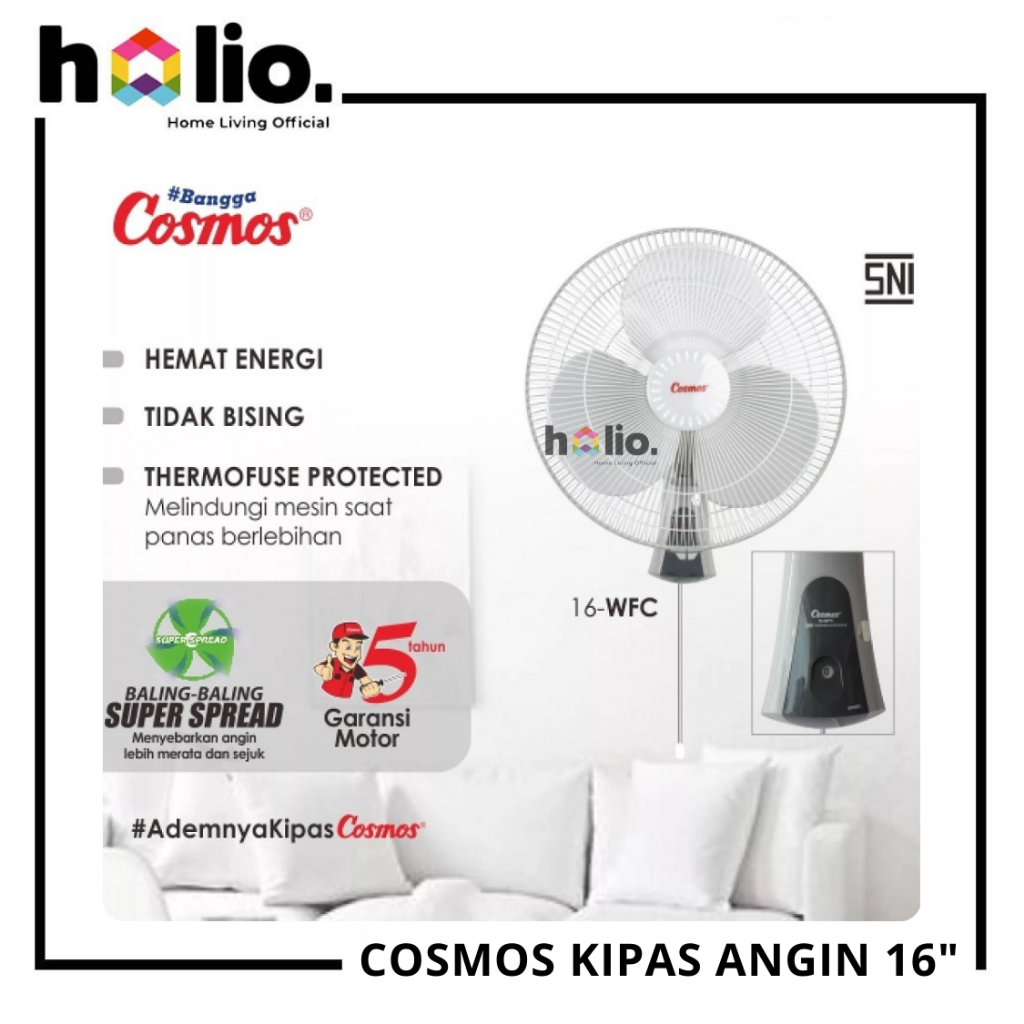 Holio Kipas Angin Dinding Wall Fan Cosmos 16 Inch 16 WFC / 16-WFC / 16WFC