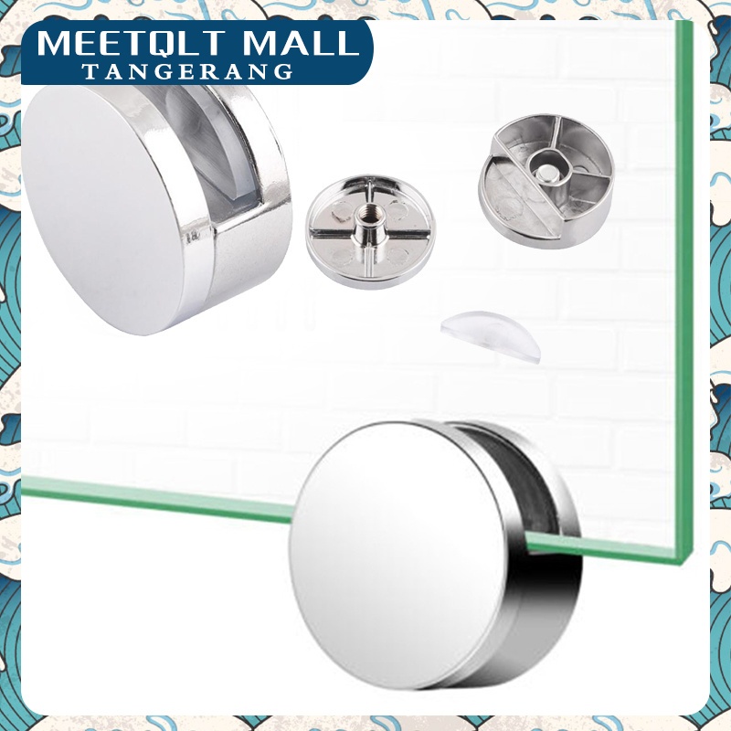 Penjepit Dudukan Cermin 4pcs-Klem Jepit Kac-Klem Jepit Penopang Cermin Paduan Seng