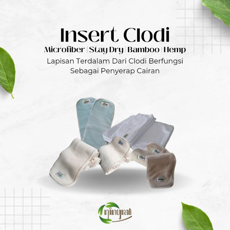 Insert Clodi Ningrat Stay dry Penyerap Tambahan Clodi  Bayi Ekstra Insert Microfiber Insert Cloth  D