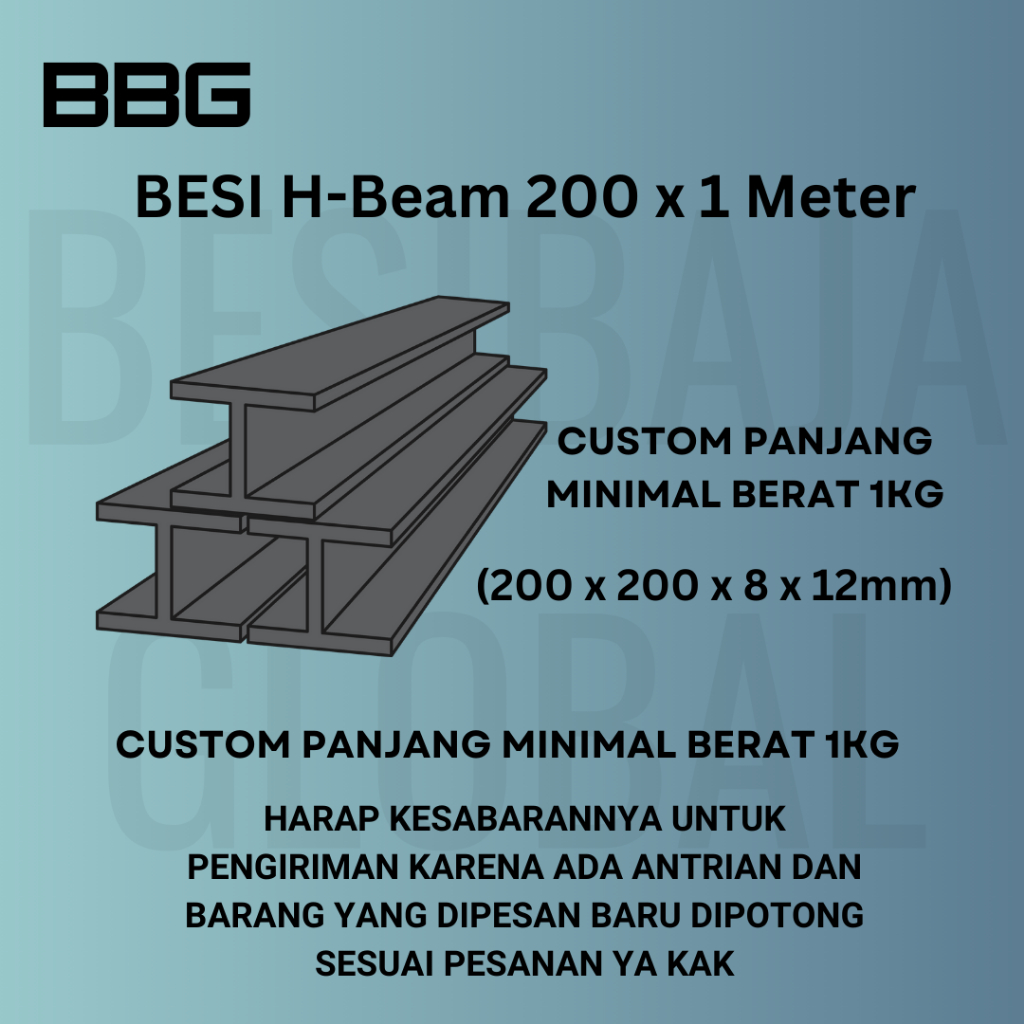 BESI H-BEAM 200 x 1M