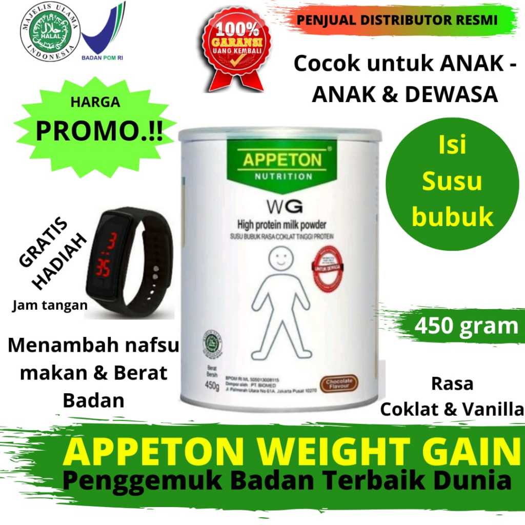 

APPETON WEIGHT GAIN Susu Penggemuk Badan Terlaris - Penggemuk Badan anak-anak dan dewasa -OBAT GEMUK