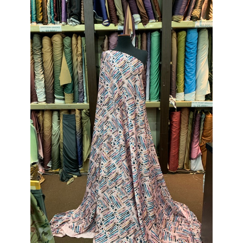 ARMANI SILK MOTIF ETNIK/BAHAN KAIN ARMANI SILK PRINT ETNIK