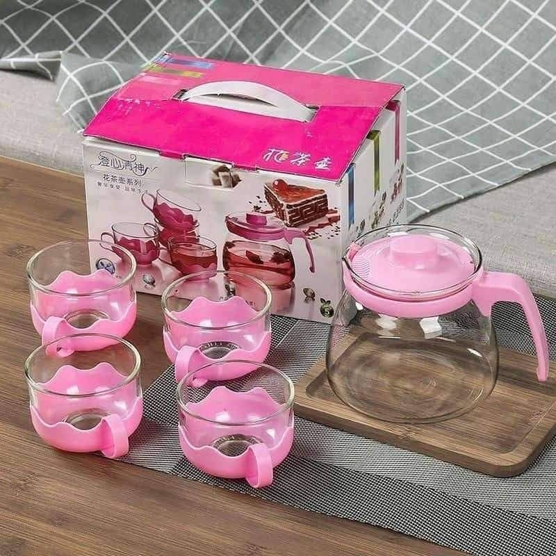 tea pot set kaca