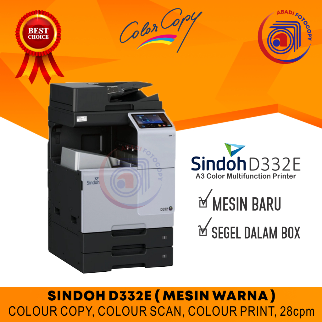 Mesin Fotocopy Warna New Color Machine Sindoh D332