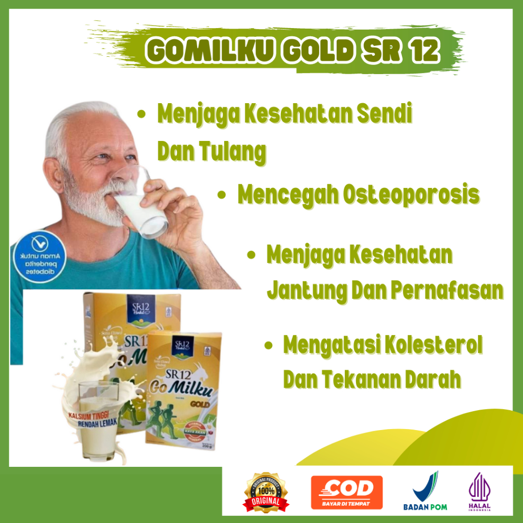 

Gomilku Gold SR12 600gr Susu Untuk Cegah Osteoporosis Untuk Kesehatan Tulang Kaya Mineral Kalsium