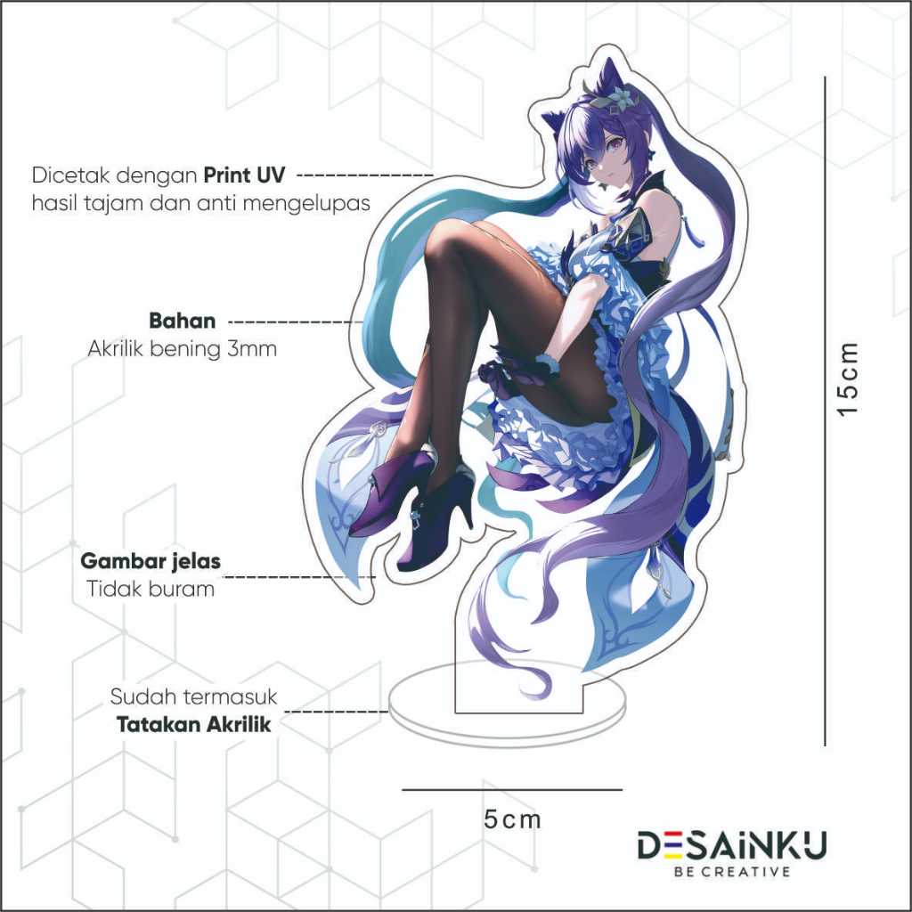 STANDEE / STAND FIGURE AKRILIK GENSHIN IMPACT EDISI KEQING