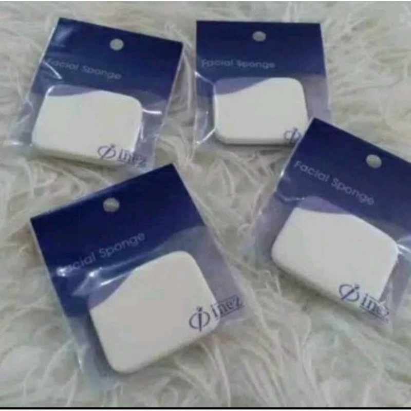 inez facial sponge puff bedak padat, bedak basah,  bisa dicuci