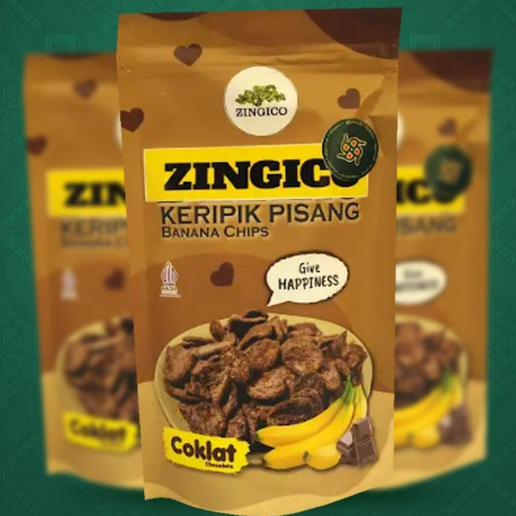 

Keripik pisang coklat snack dengan rasa pisang coklat yang enak dikonsumsi makanan ringan produk dari asli UMKM Indonesia tresnan approved