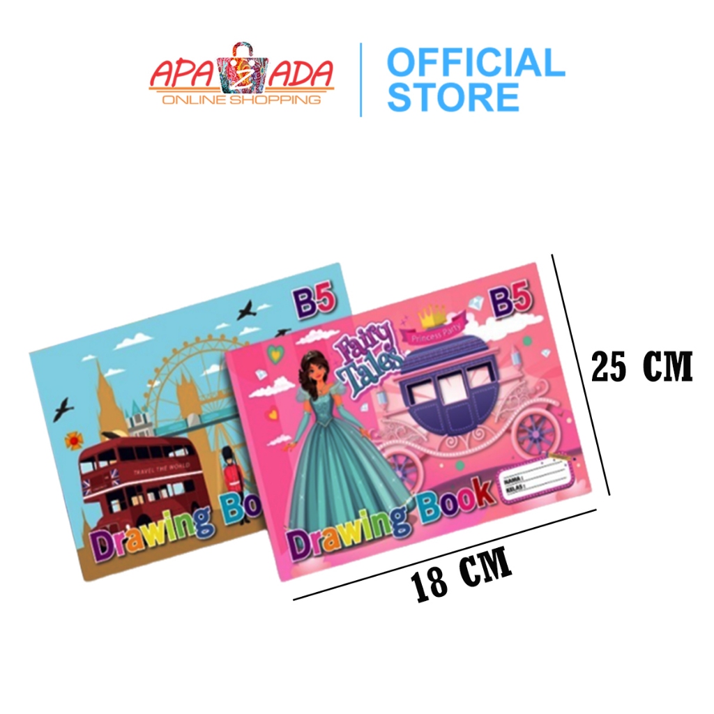 

HJK Apazada - Buku Gambar B5 6 Halaman [1 Pack - 10 Pcs Buku] / Drawing Book Squeezy / Buku Anak