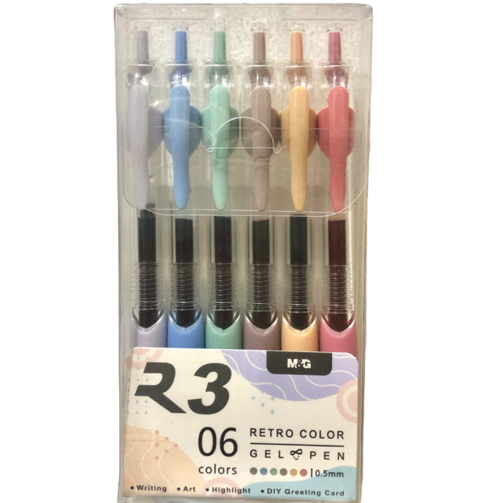 

Gel Pen 6 Colors AGP 023R4 M&G / Bolpoin Gel / Set Pen Warna