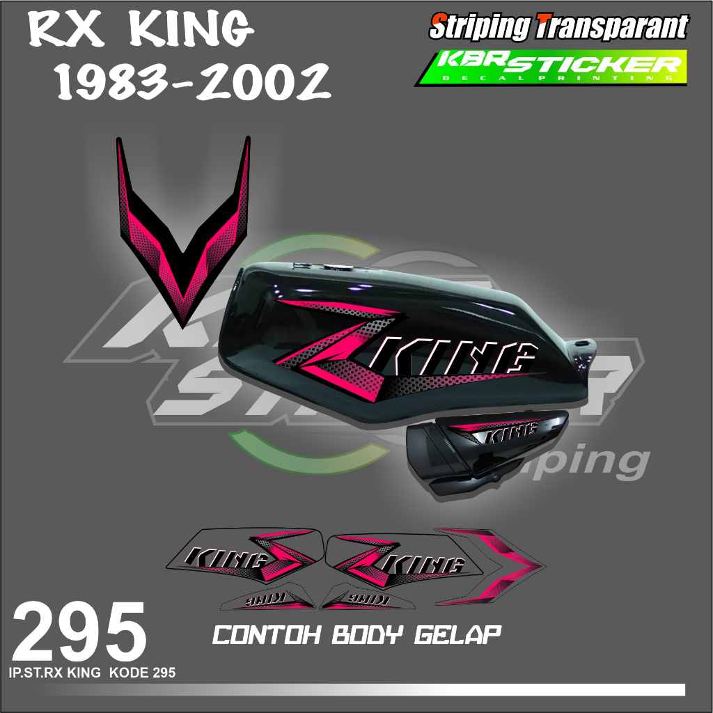 RX KING 1983-2002  (COD) STIKER STRIPING MOTOR YAMAHA RX KING  HOLOGRAM DAN TRANSPARAN