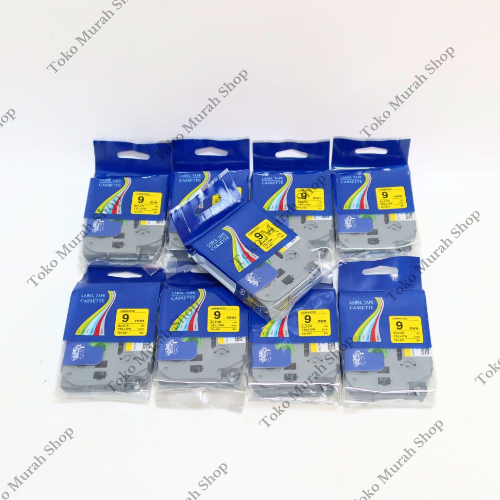 

Pita Label Tape For Printer Brother 9mm Black Ink Yellow Printer Label TZc-621