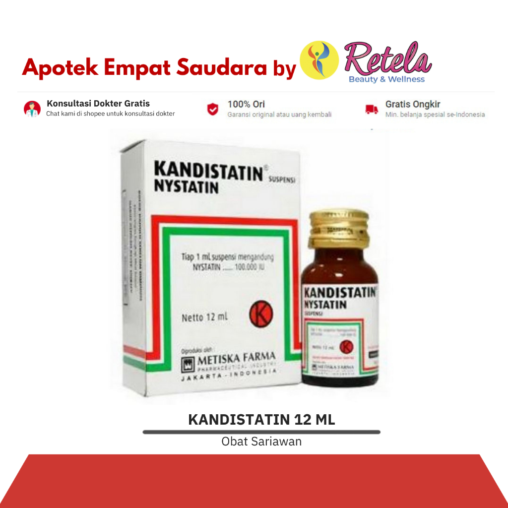 KANDISTATIN SUSP 12 ML / OBAT SARIAWAN