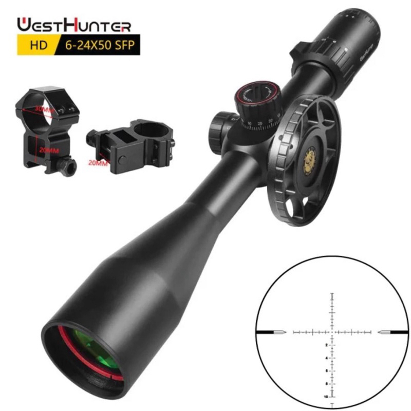 Teleskop Westhunter New HD 6-24x50 SFP