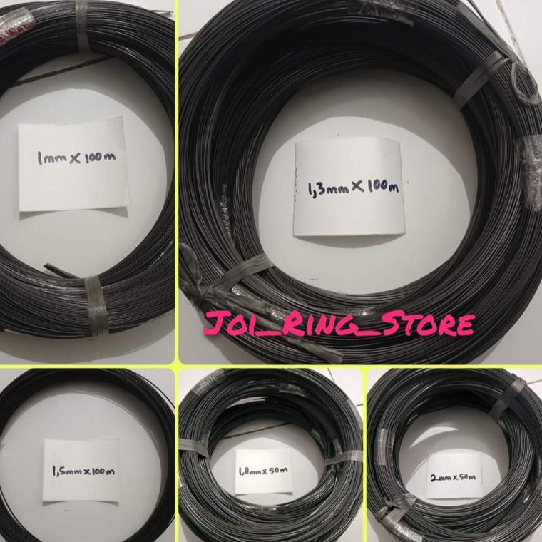 KODE G18E Ruji fiber hitam import asli tanpa kulitan 1mm  ruji fiber 13mm  Ruji fiber 15mm  Ruji fib