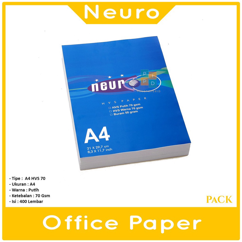 

NEURO Kertas HVS Fotokopi A4 7gsm pack KODE J4V6
