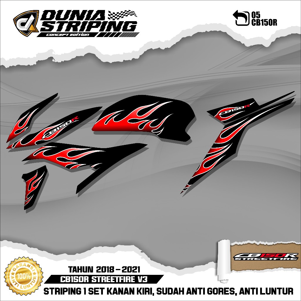 Striping Stiker Lis Variasi CB150R NEW Streetfire 2018/2019/2020
