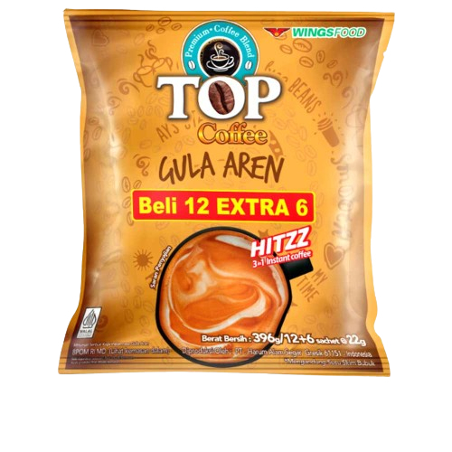 

TOP COFFEE GULA AREN KEMASAN PACK BELI 12 EXTRA 6 @22 gr
