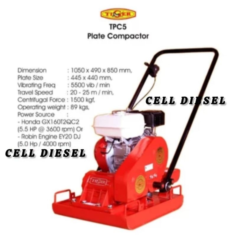 STEMPER KODOK COMPARCTOR  TIGER ORIGINAL - + HONDA GX160