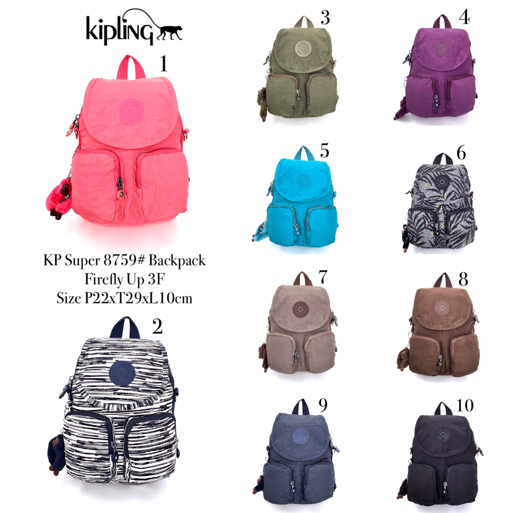 Tas Ransel Kipling Backpack Firefly Up Tas 3 Fungsi l Selempang Pundak Tas Kecil Medium Ada kantong 
