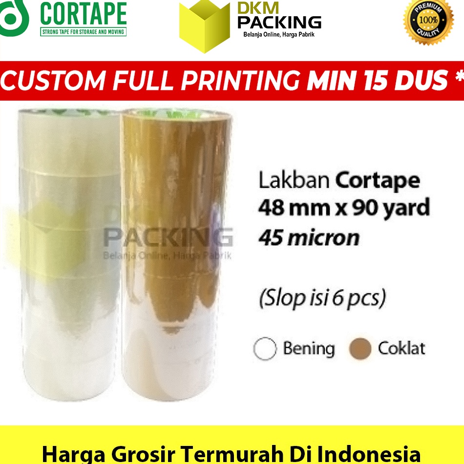 

KODE V3Z2 Lakban 48mm x 9yard CORTAPE Plakban Isolasi PREMIUM TERMURAH SELOP