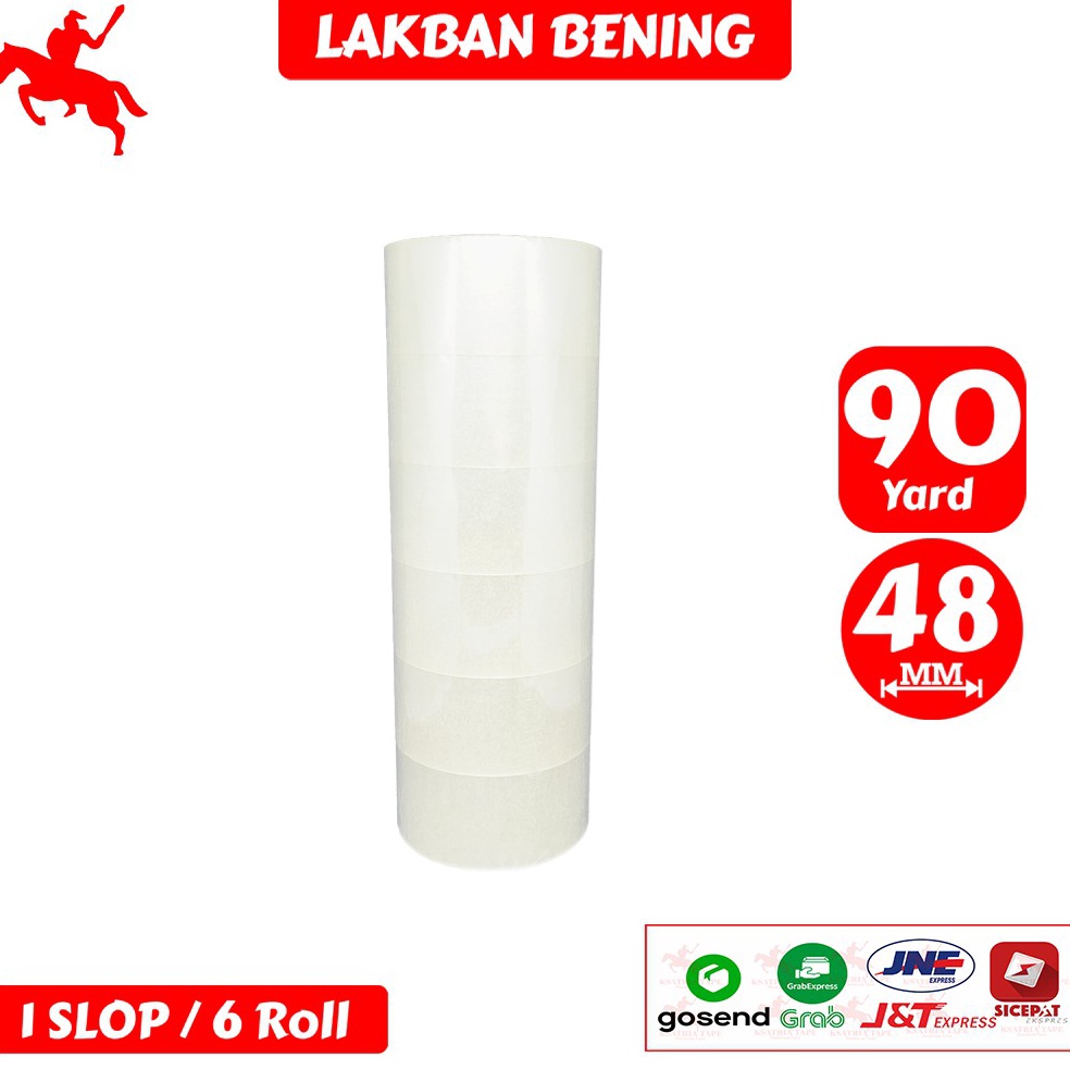 

KODE V8W2 Lakban OPP Tape Lakban Bening KSATRIA Tape 9 Yard 1 Slop
