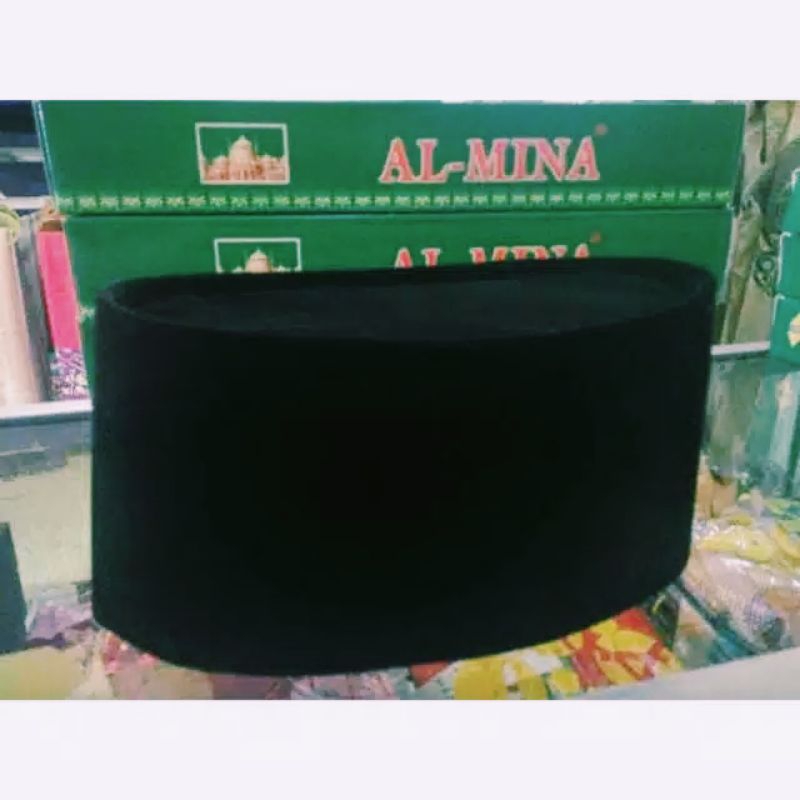 Tinggi 7 dan 11 | Al Mina Peci Songkok Hitam Polos