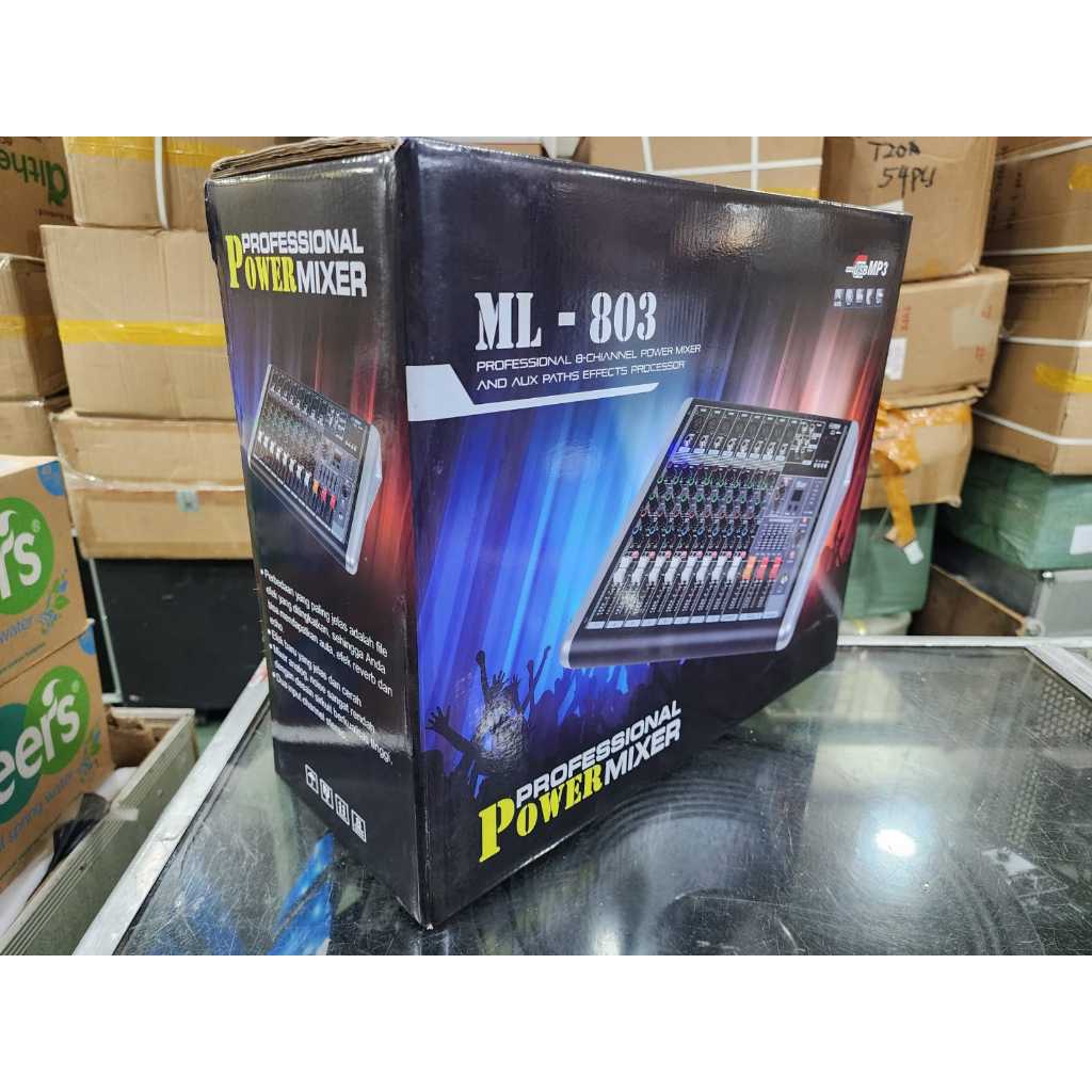 POWER MIXER BLACK SPIDER ML 803 / ML803 8 CHANNEL ORIGINAL BLACKSPIDER