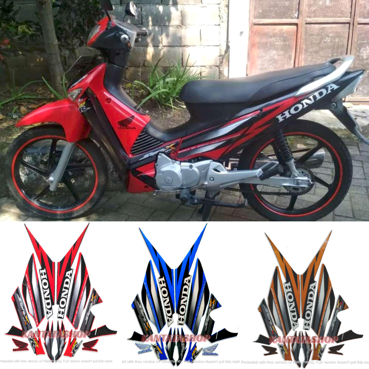 Stiker Striping Sticker Honda Supra x 125 R 2006 List Les Motor Honda Supra x 125 R 2006 Lawas