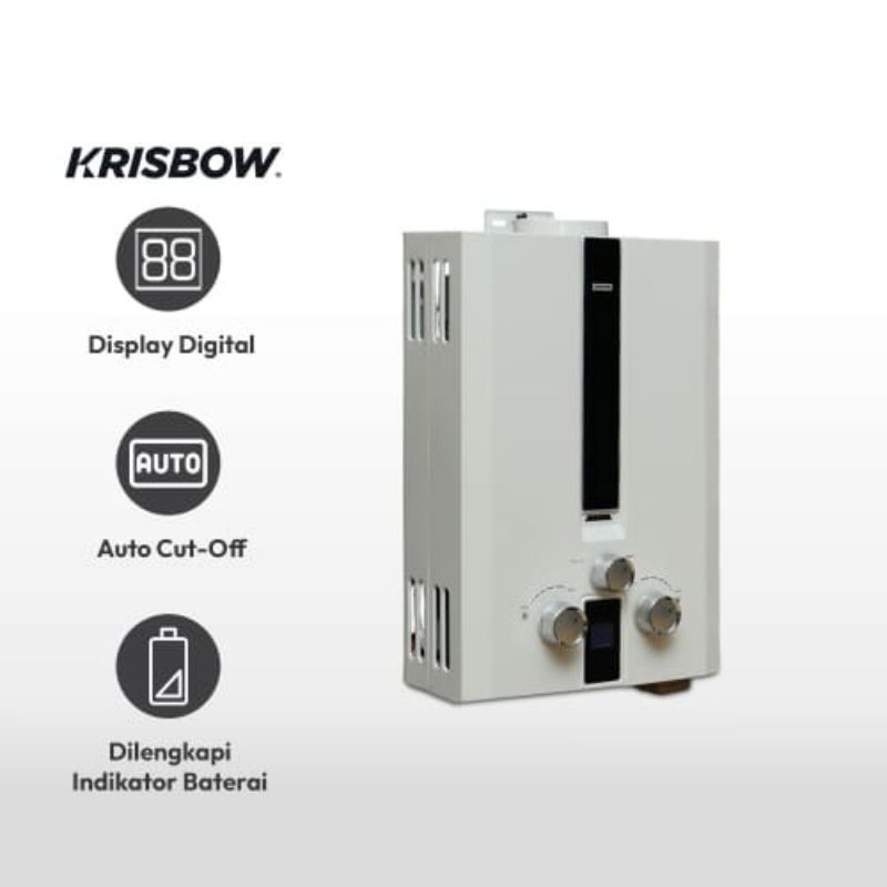 Pemanas air / Water Heater 5lt Gas - Krisbow Original 100%