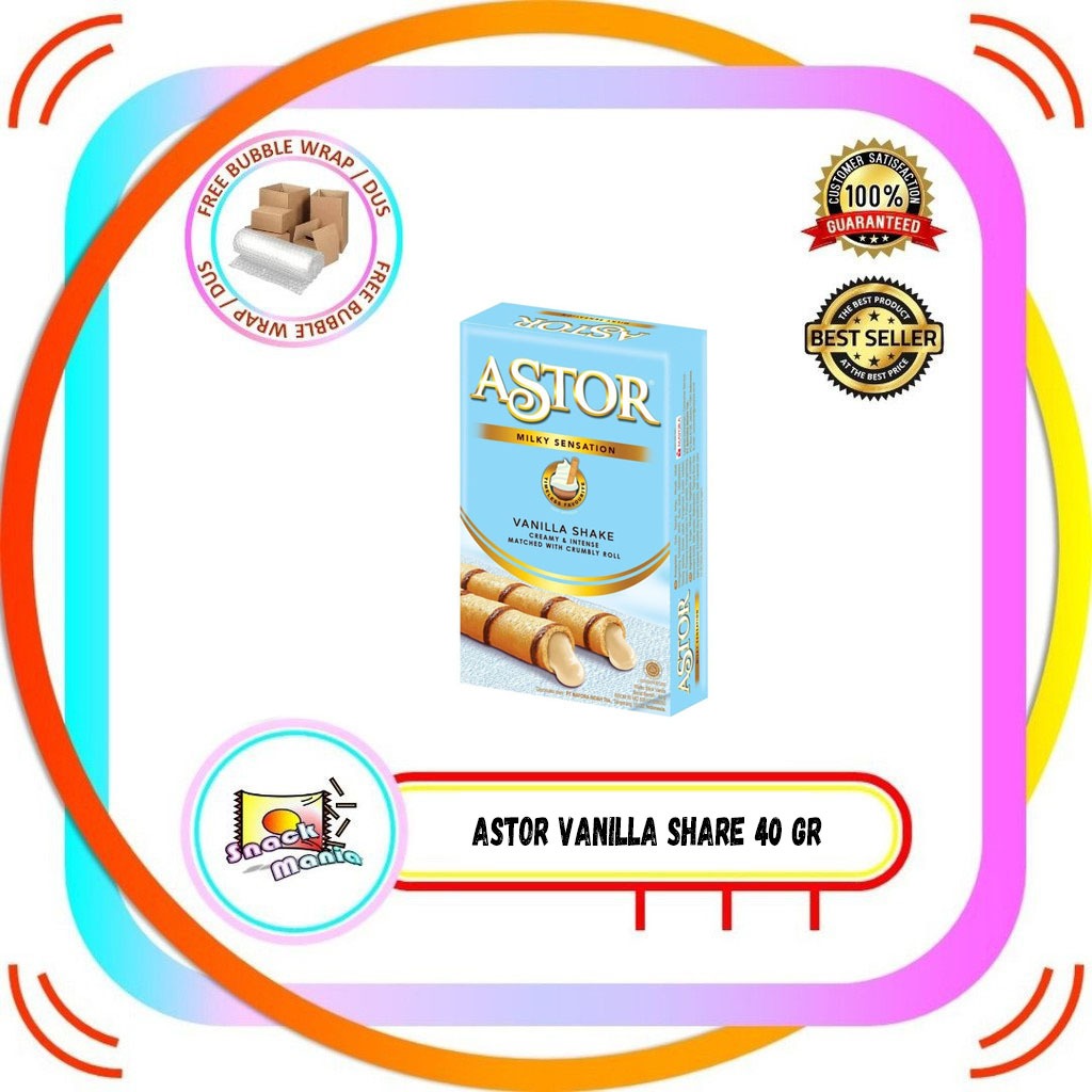 

Astor Wafer Stick Vanilla Shake 40 gr Vanila Wafer Stik Rol