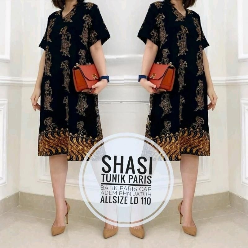 SIMIFASHION Premium Etnik dress bahan rayon paris ORI