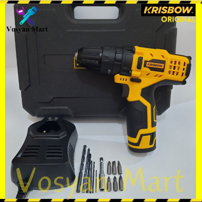 Krisbow Bor Cordless Impact 10 mm 12 volt || Impact Drill Cordless Krisbow 10 mm