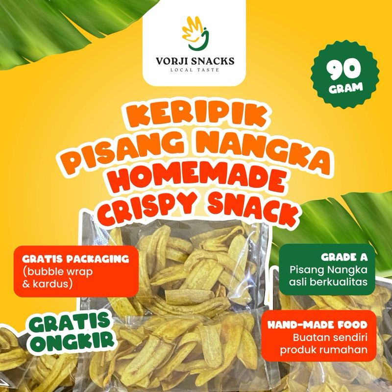 

KERIPIK PISANG NANGKA GRADE A 90GRAM SNACK JAJANAN SEHAT MURAH