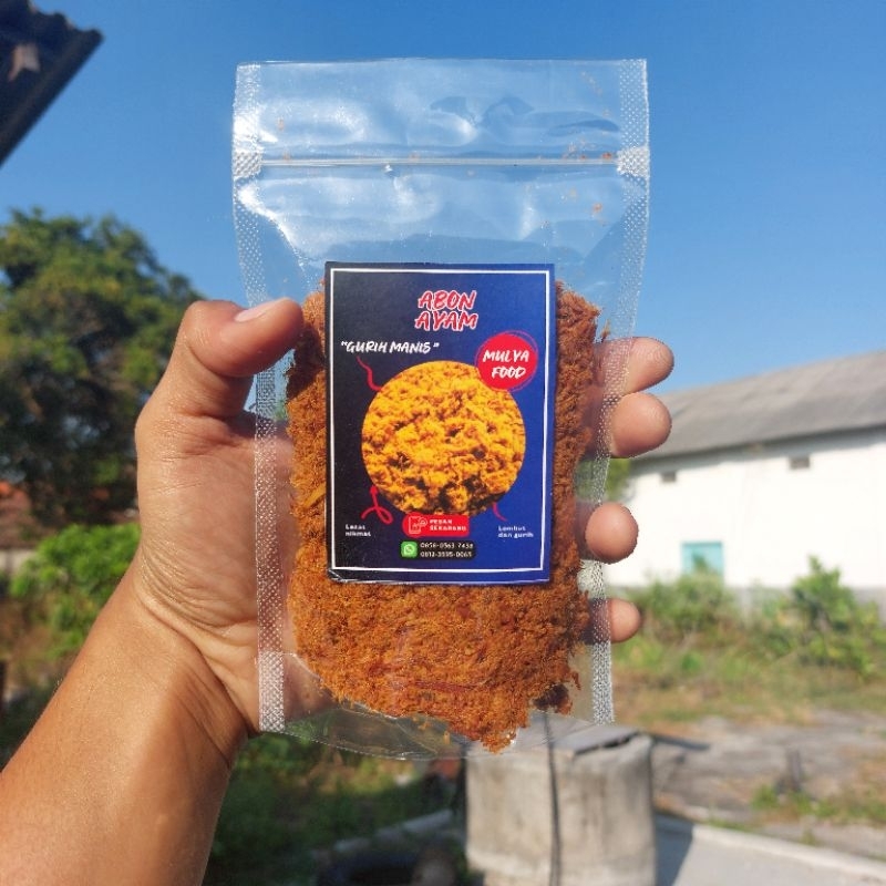 

Abon Ayam (100gram) Tekstur berserat dan rasa gurih manis untuk lauk saat makan