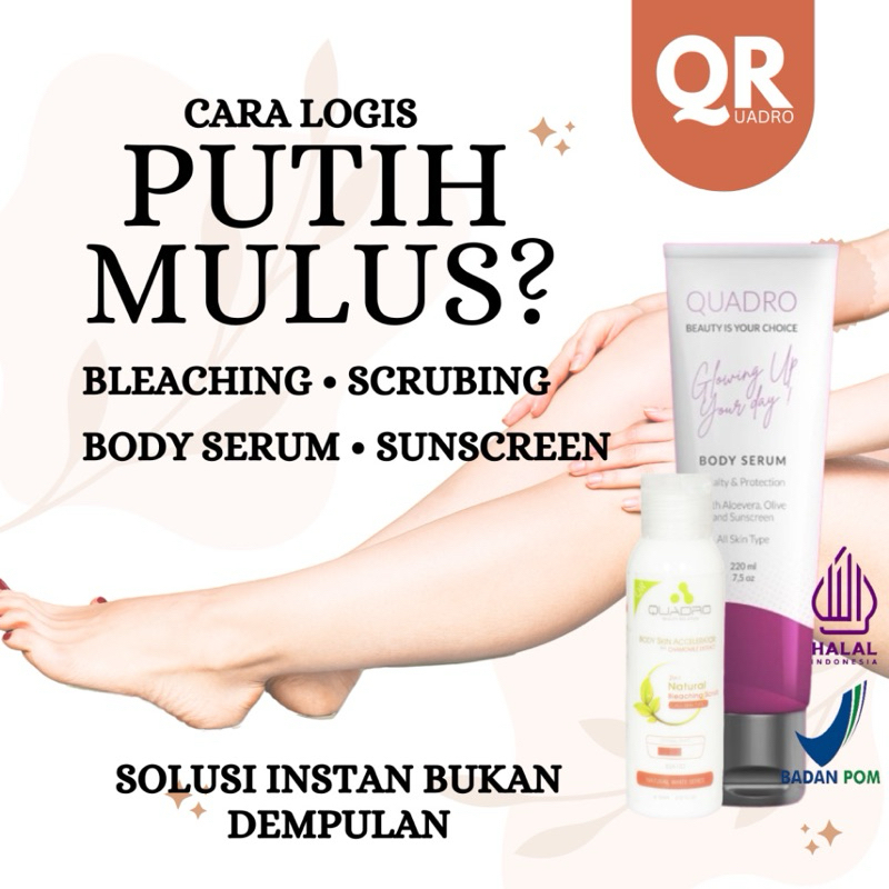 paket putih mulus QUADRO bleaching badan dan handbody