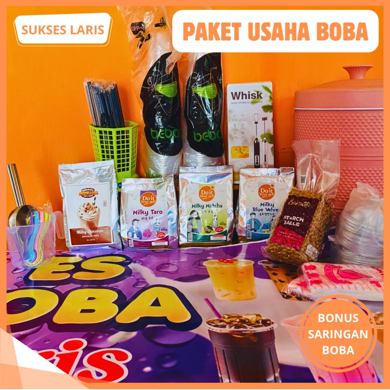 PAKET USAHA MINUMAN BOBA KEKINIAN | PAKET USAHA BOBA | PAKET USAHA MINUMAN SUSU BLEND BOBA | PAKET J