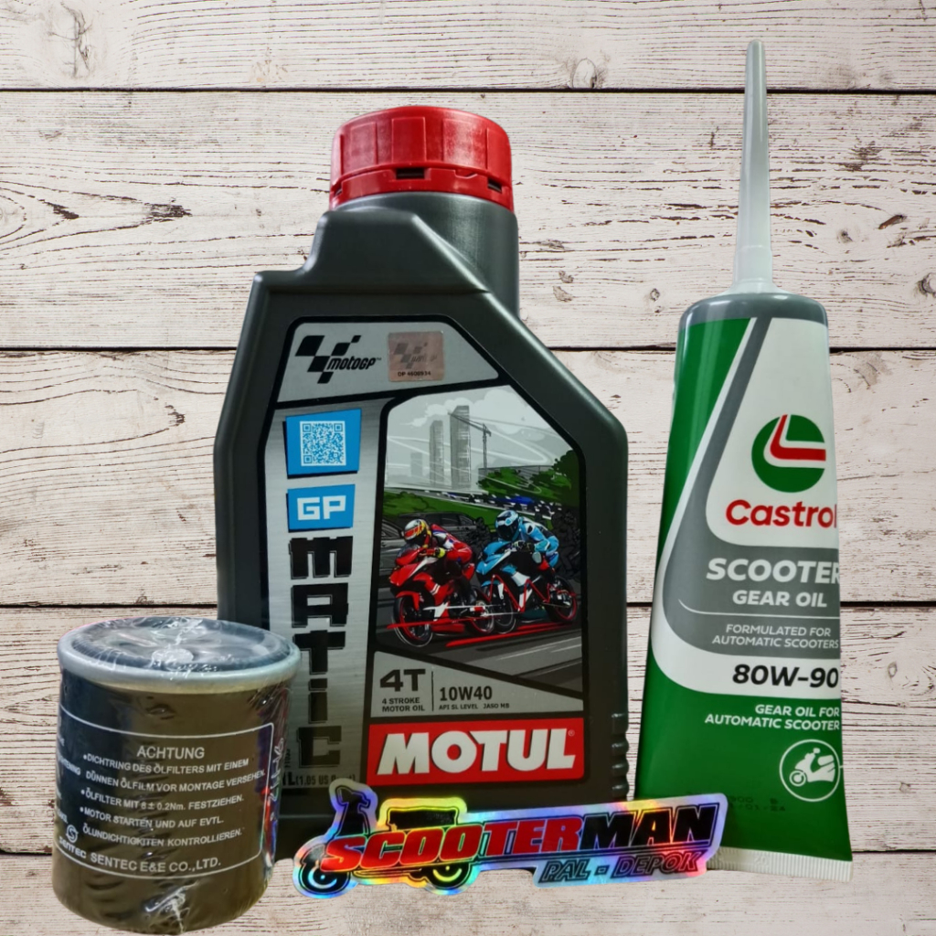 OLI MESIN VESPA MATIC MOTUL PAKET ENGINE 2V