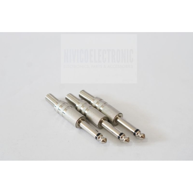 Jack Akai Mono Mic Audio Besi Silver 6.5mm