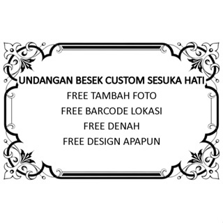 UNDANGAN BESEK CUSTOM - ISIAN BISA DIGANTI SESUKA HATI - BISA TAMBAH FOTO,  BISA UNTUK WISUDA, PERNI